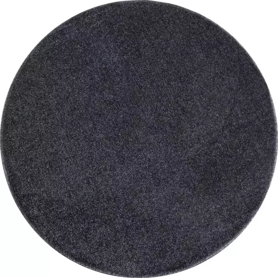 Ayyildiz Rond Laag polig tapijt in de kleur grijs