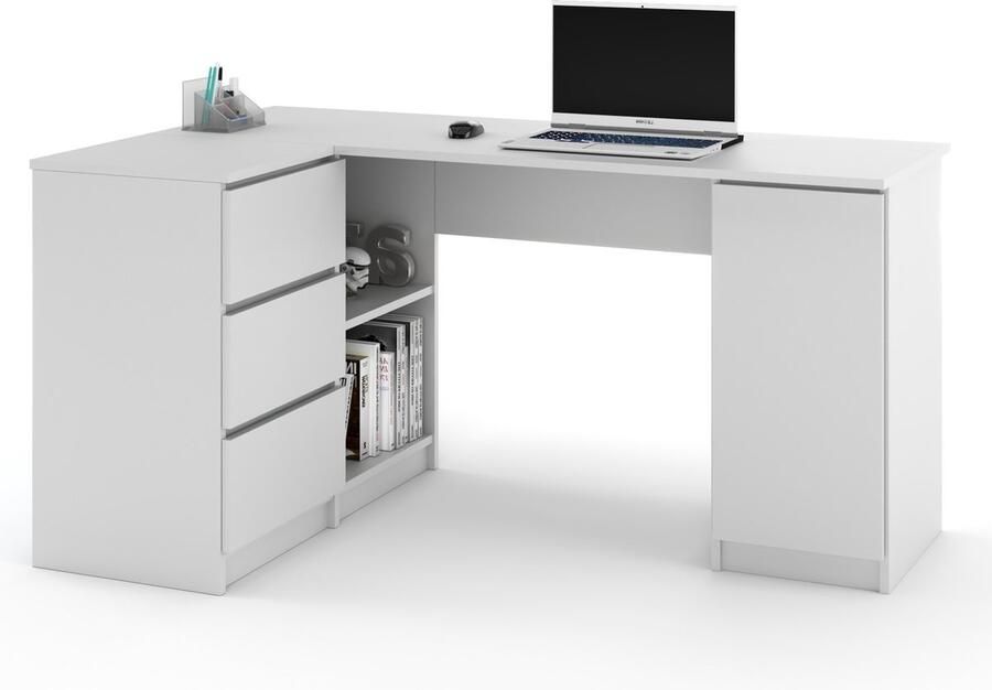 AZ-Home Hoekbureau Greg Links Wit Bureau Computer desk