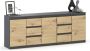 AZ-Home Dressoir Bruno 200 cm Antraciet Eiken Kast Commode - Thumbnail 2