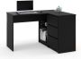 AZ-Home Hoekbureau Malmo Rechts Zwart Mat Bureau Computer desk - Thumbnail 2