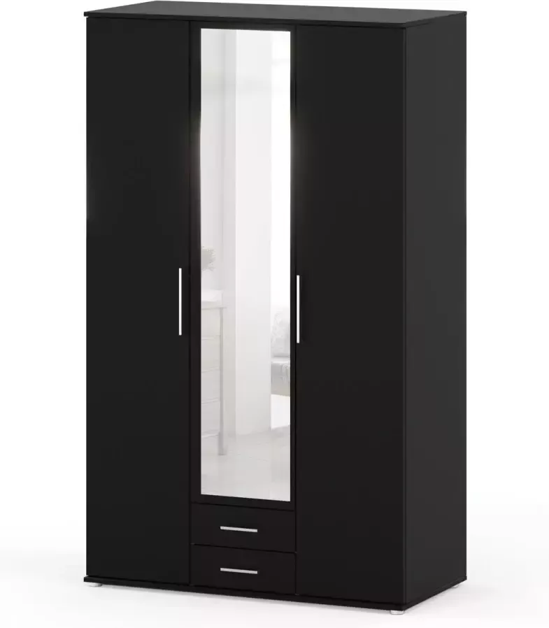 AZ-Home Kledingkast Karol Kast Garderobekast Zwart 120 cm