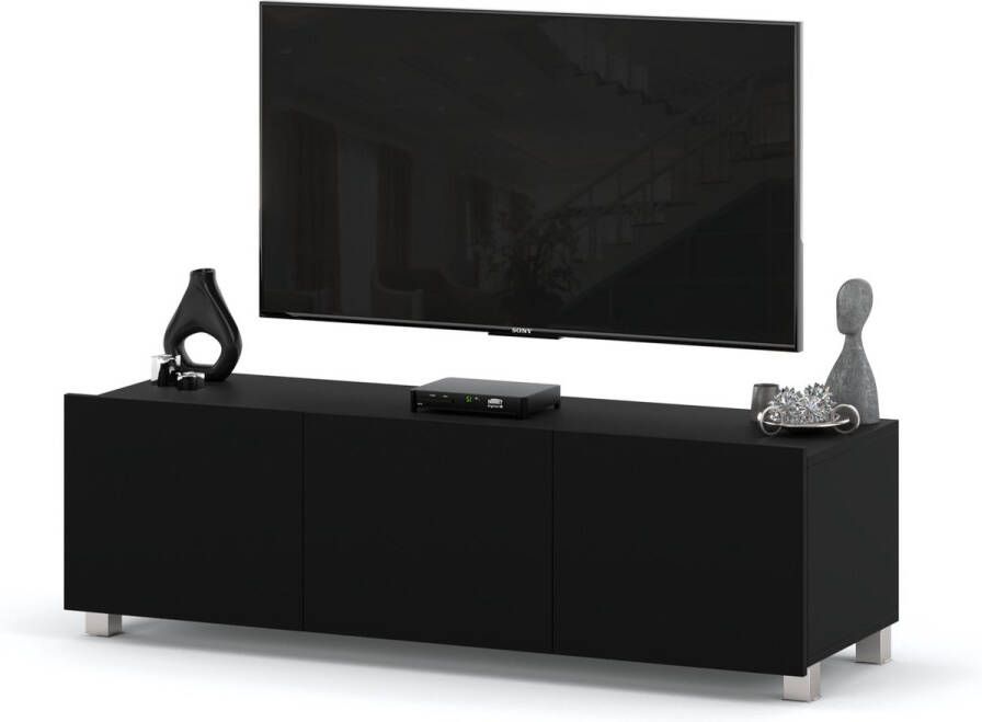 AZ-Home Tv Meubel Clark 150cm Zwart Mat Tv Kast Staand Televisie kast Woonkamer