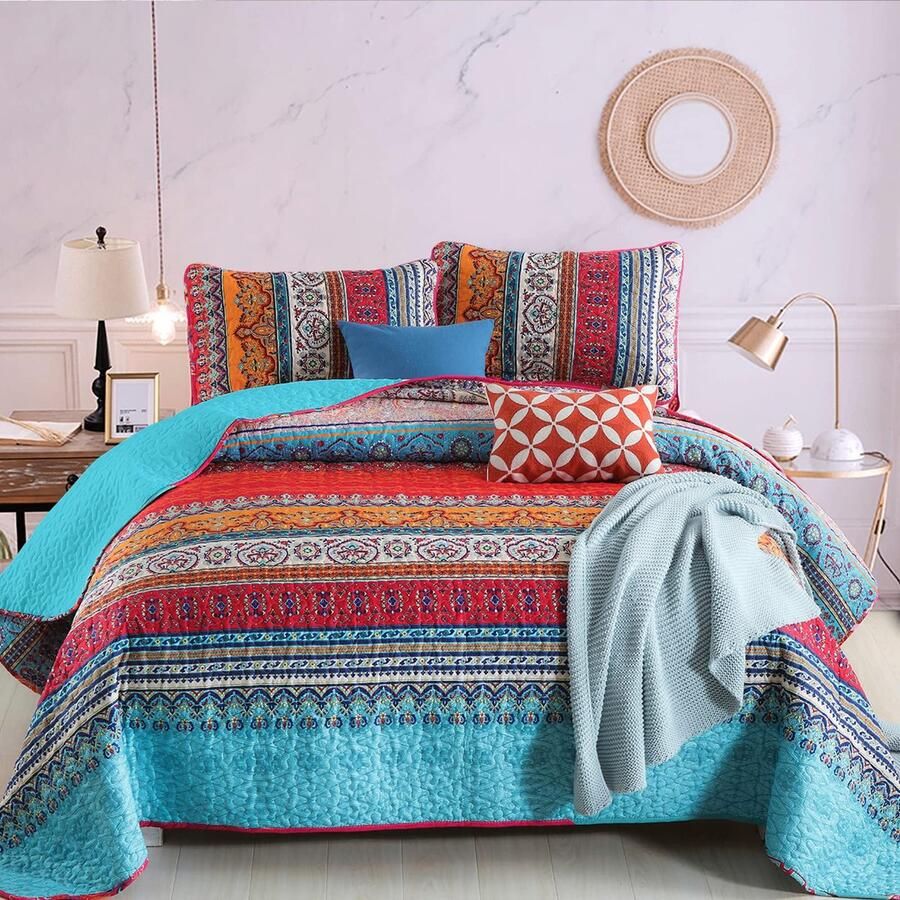Azomor Boho Stijl Beddengoed Set Queensize Bed Met Zachte Mikrofaser Dekbedovertrek
