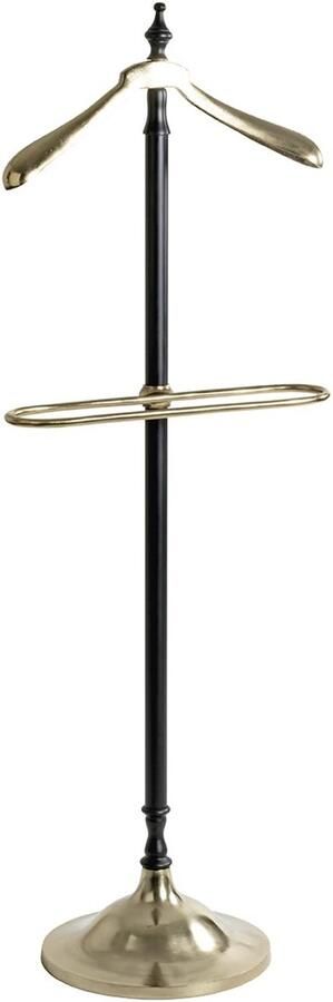 Azomor Elegante kledingstandaard van zwart metaal en goudkleurig aluminium