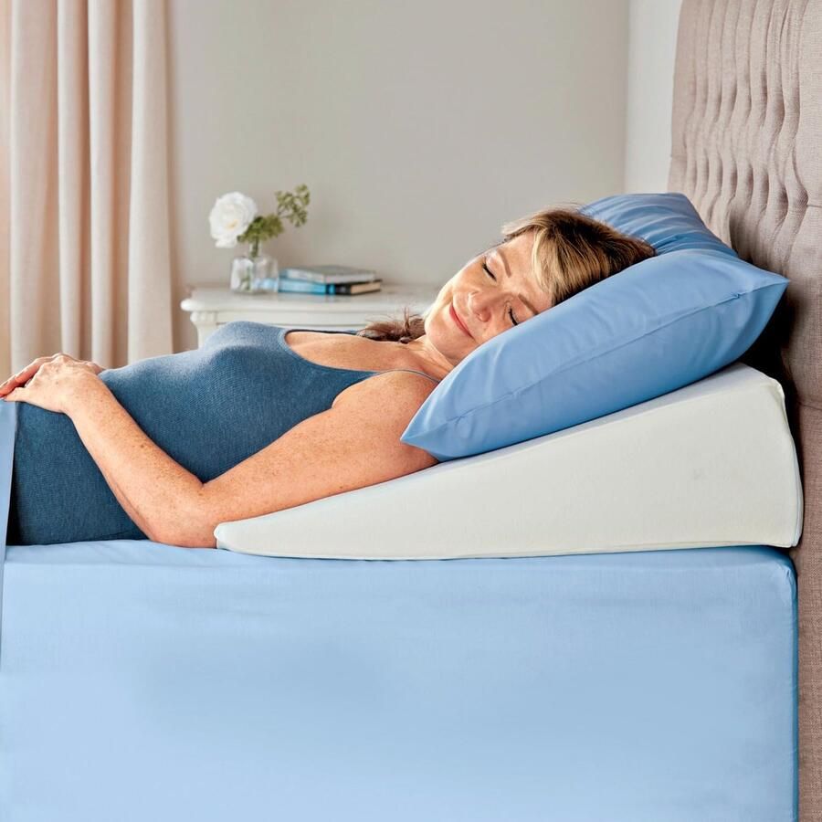 Azomor Ergonomisch Keilkussen voor Bed en Bank met Wasbare Hoes 65x63 cm
