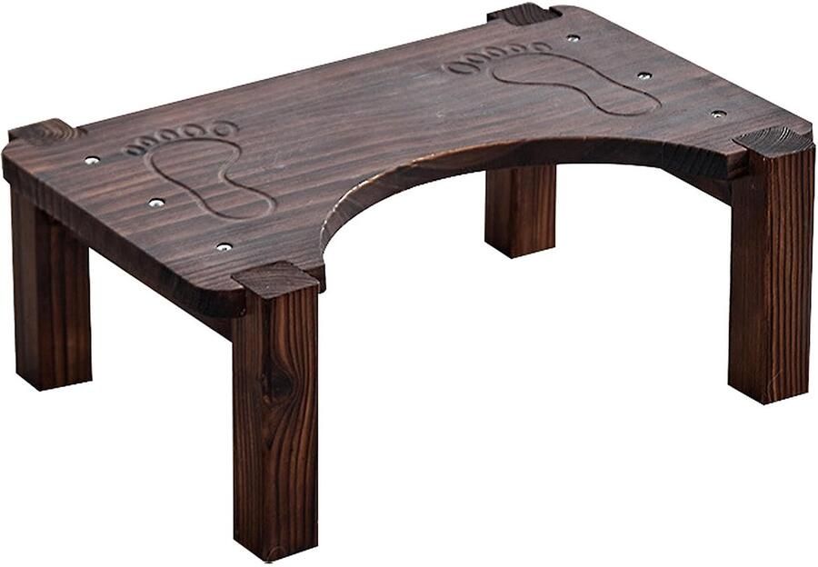 Azomor Houten toiletkruk met antislip pads voor comfortabel en gezond gebruik