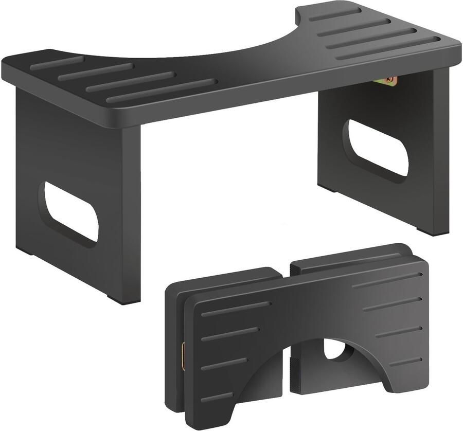 Azomor Inklapbare houten wc-kruk voor volwassen comfort en colongezondheid