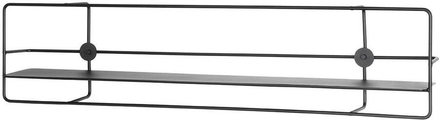 Azomor Moderne zwarte metalen wandplank voor stijlvolle interieurdecoratie