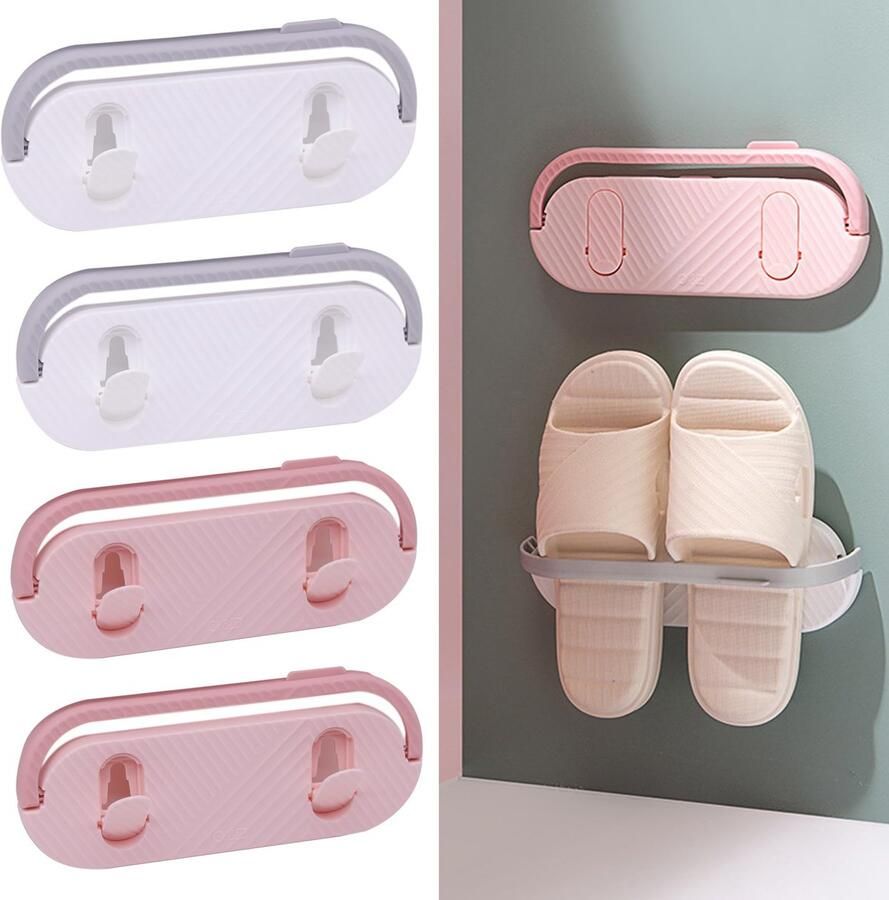 Azomor Opvouwbaar wandmontage schoenenrek zonder boren voor elke ruimte