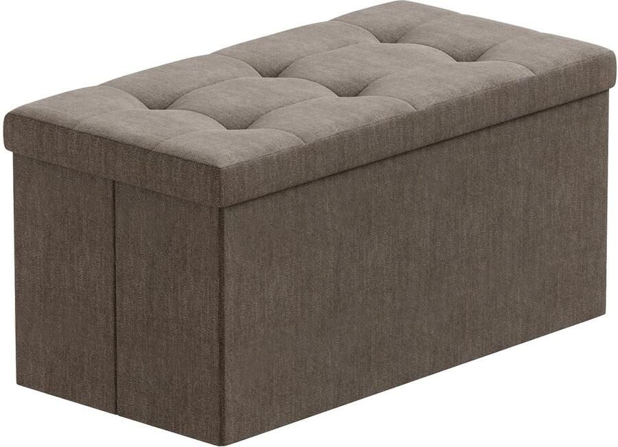 Azomor Opvouwbare bruine zitbank met opbergruimte voor veelzijdig gebruik in huis