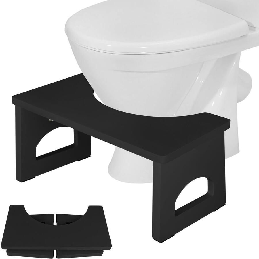 Azomor Opvouwbare houten toiletkruk voor ergonomisch en comfortabel gebruik