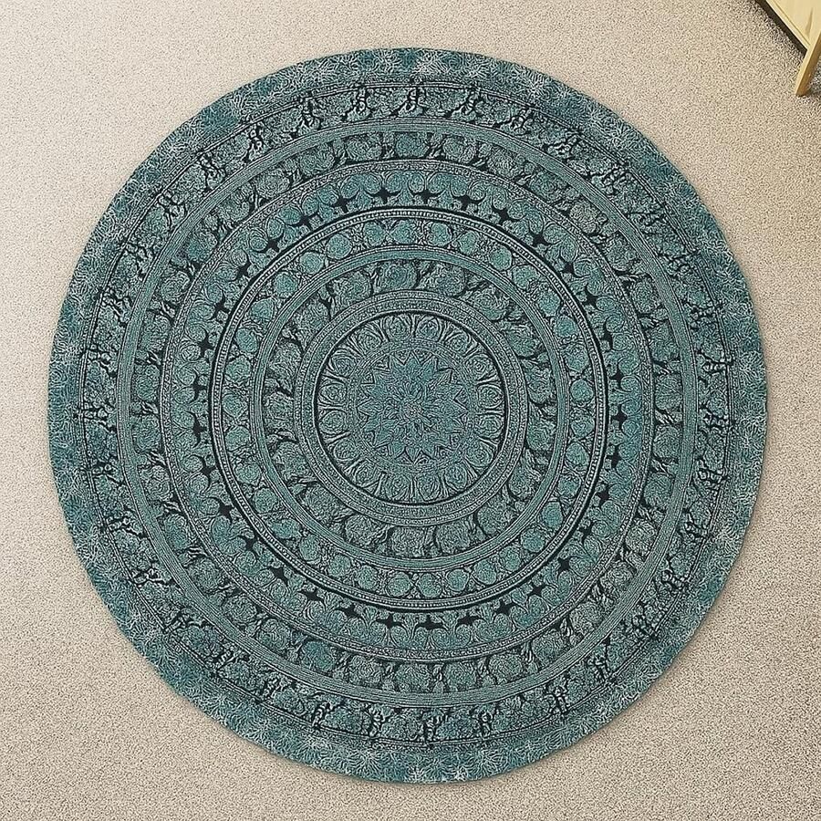 Azomor Ronde Bohemian Wandkleed voor Sfeervolle Interieurdecoratie van 183 cm