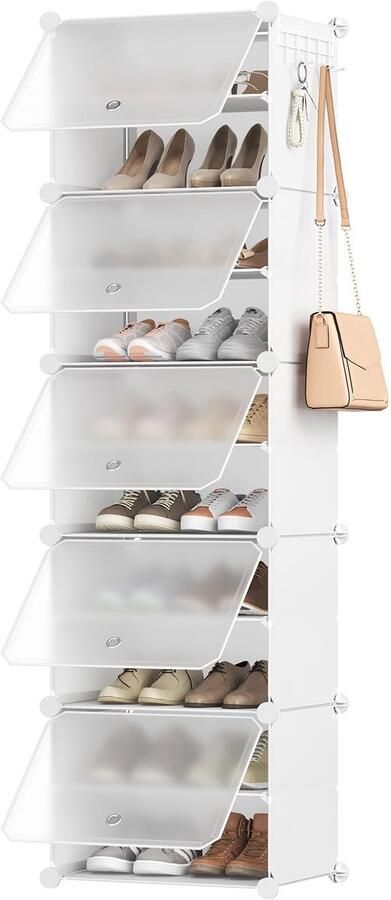 Azomor Ruim en flexibel schoenenrek met 10 niveaus voor hal en slaapkamer