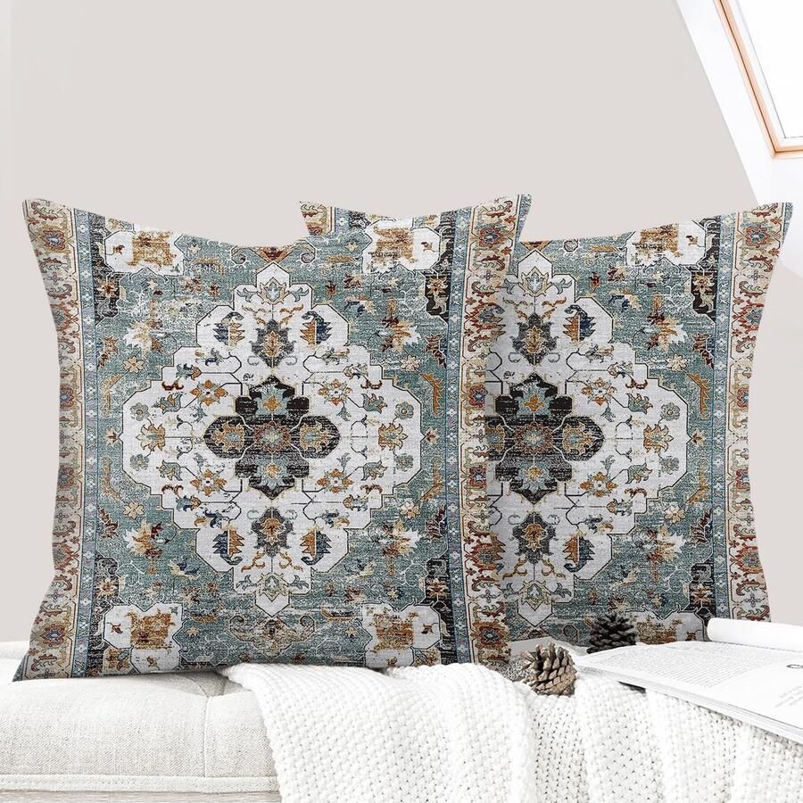 Azomor Set van 2 Bohemian Stijl Kussenhoezen 40x40 cm voor Bank en Slaapkamer