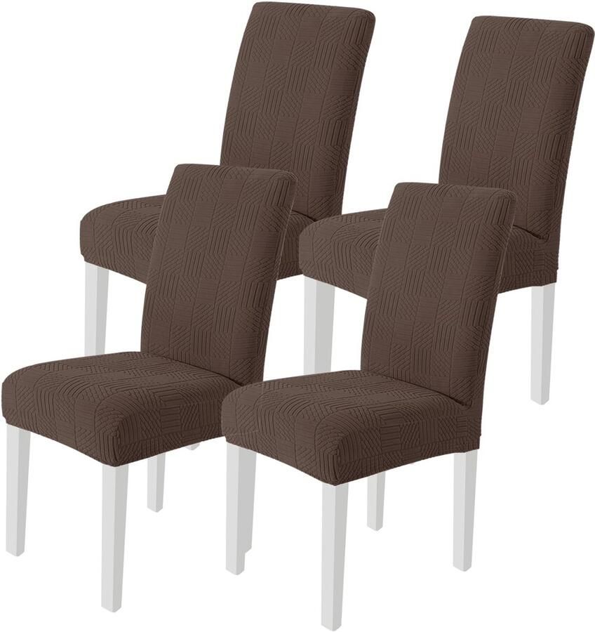 Azomor Set van 4 Elastische Stoelhoezen voor Gelegenheden en Interieurs