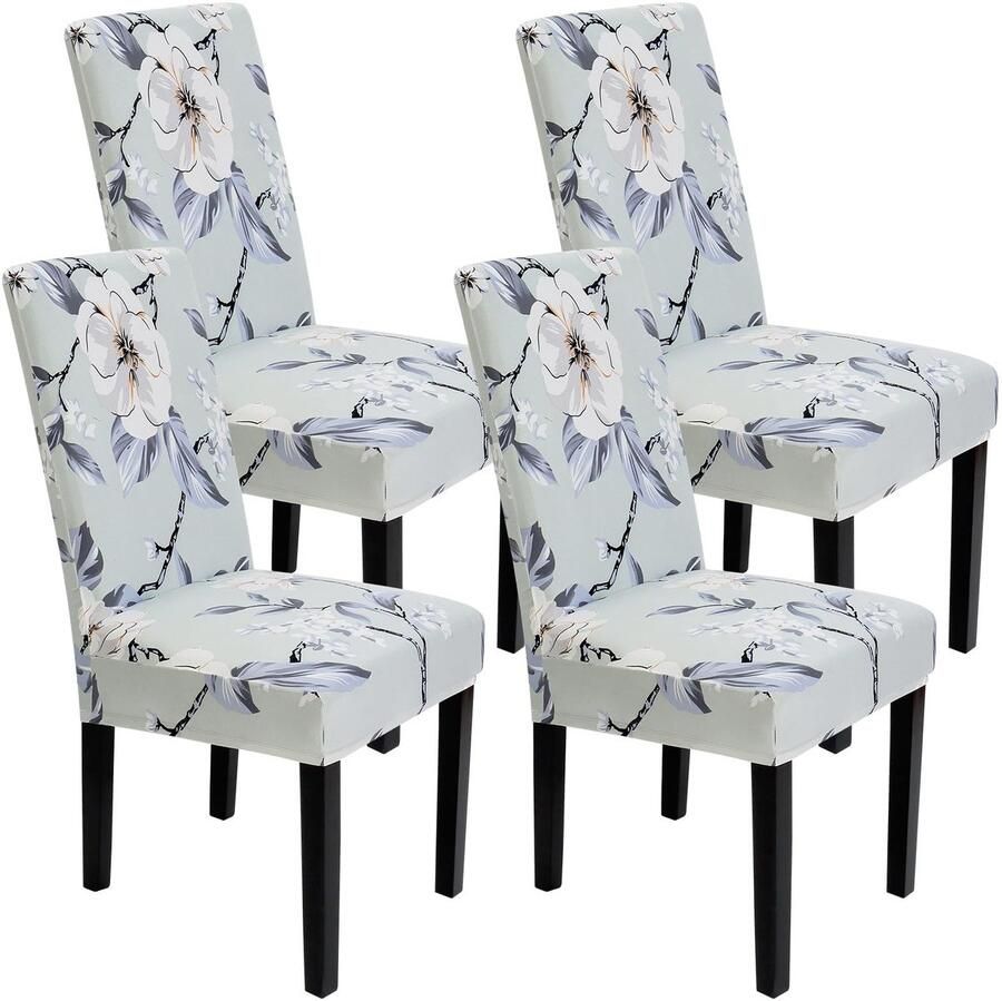 Azomor Set van 4 Stretchbare Waterdichte Stoelhoezen voor Eetkamer en Feest
