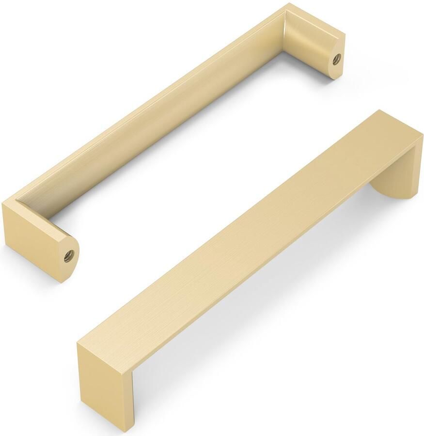 Azomor Set van tien elegante messing meubelgrepen voor kasten en lades