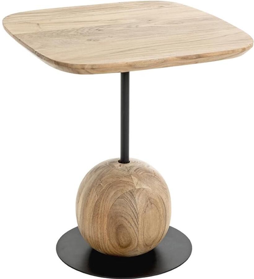 Azomor Stijlvolle bijzettafel van massief hout en metaal voor elke ruimte
