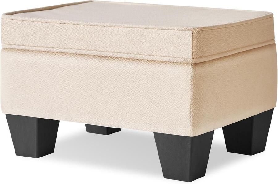 Azomor Stijlvolle en compacte voetenbank in beige met comfortabele zitting