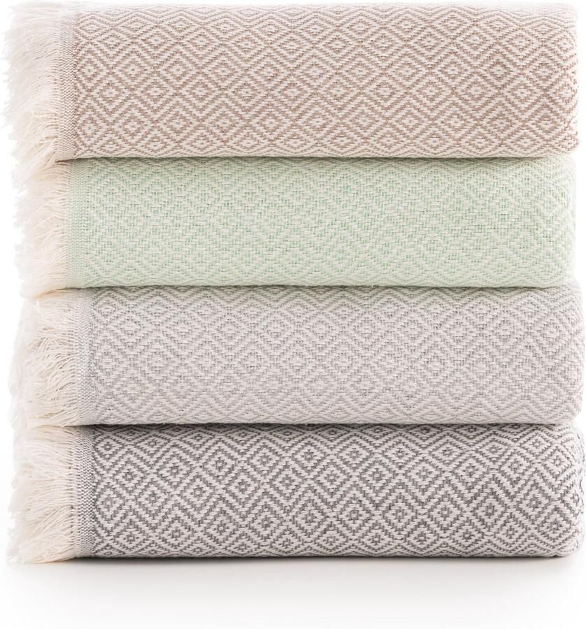 Ibenzoa Veelzijdige en stijlvolle bedsprei voor bed en bank in zandbeige 180 x 260 cm