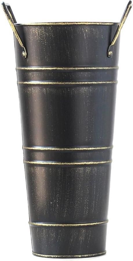 Azomor Stijlvolle metalen paraplubak met druppelvanger voor hal en kantoor