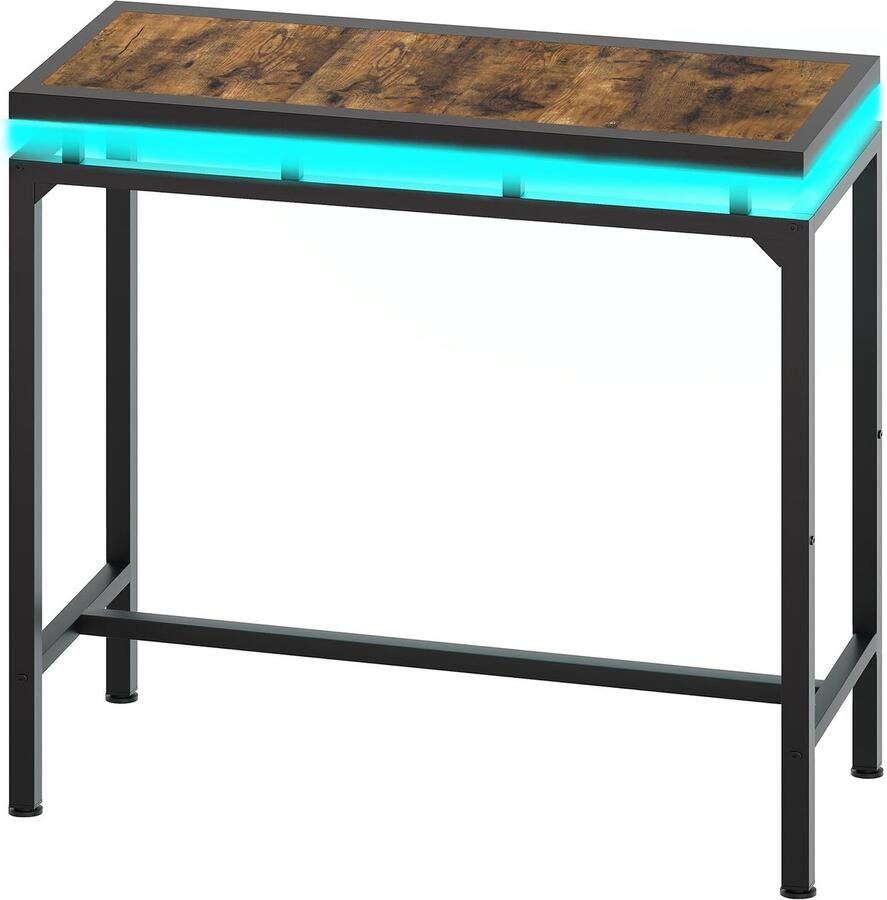 Azomor Stijlvolle zwevende bartafel met LED-verlichting en industrieel design