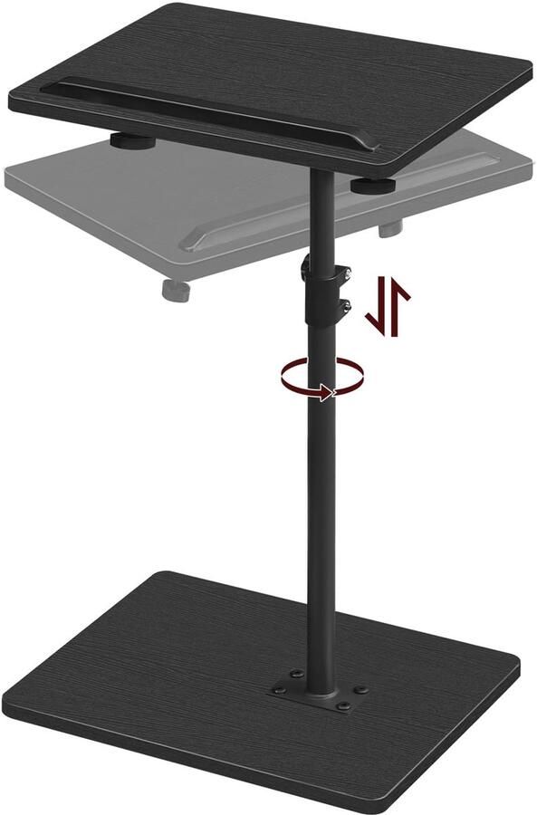 Azomor Verstelbare en draaibare bijzettafel in C-vorm voor compacte woonruimtes