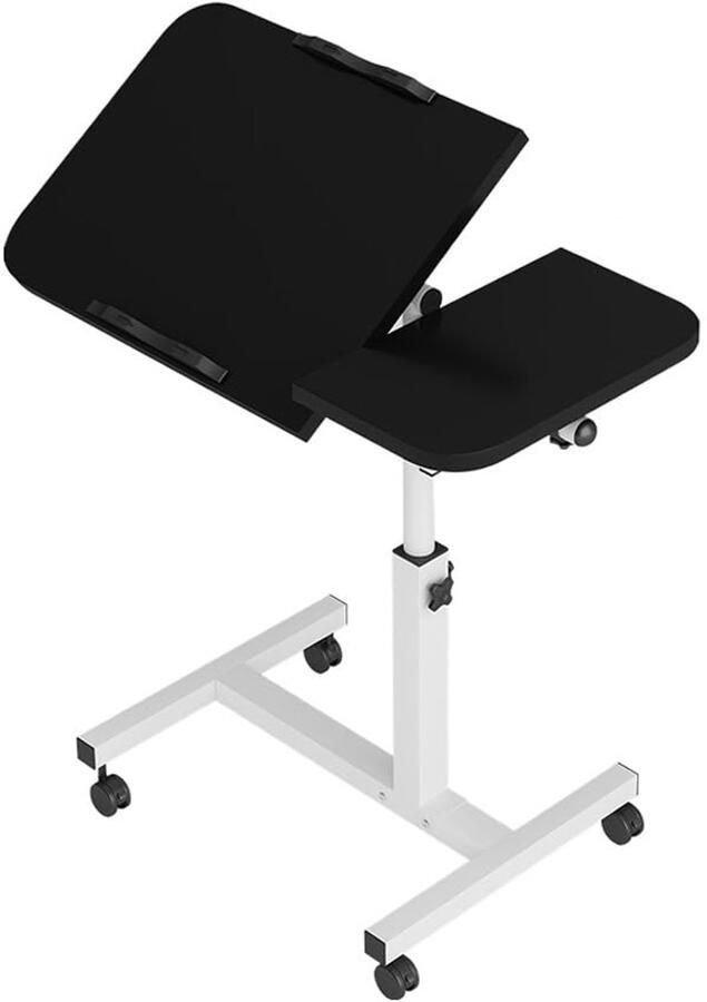 Azomor Verstelbare laptoptrolley met wielen voor flexibel gebruik in huis en kantoor