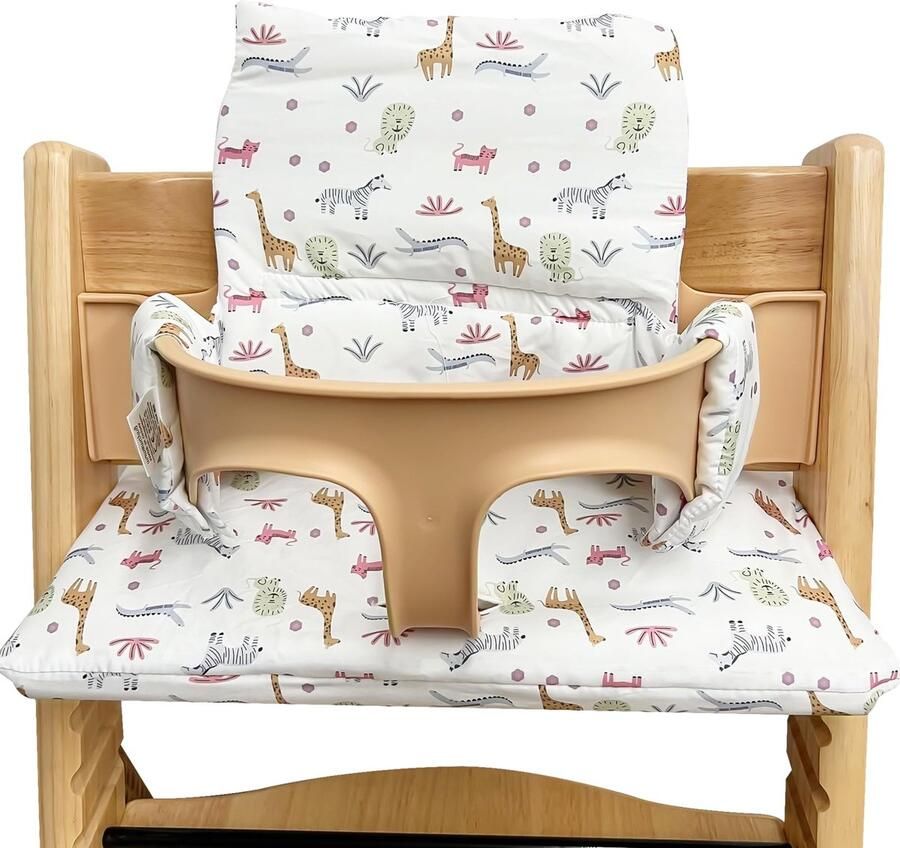 Azomor Waterdichte zitkussen set met dierenmotief voor kinderstoel van 6-36 maanden