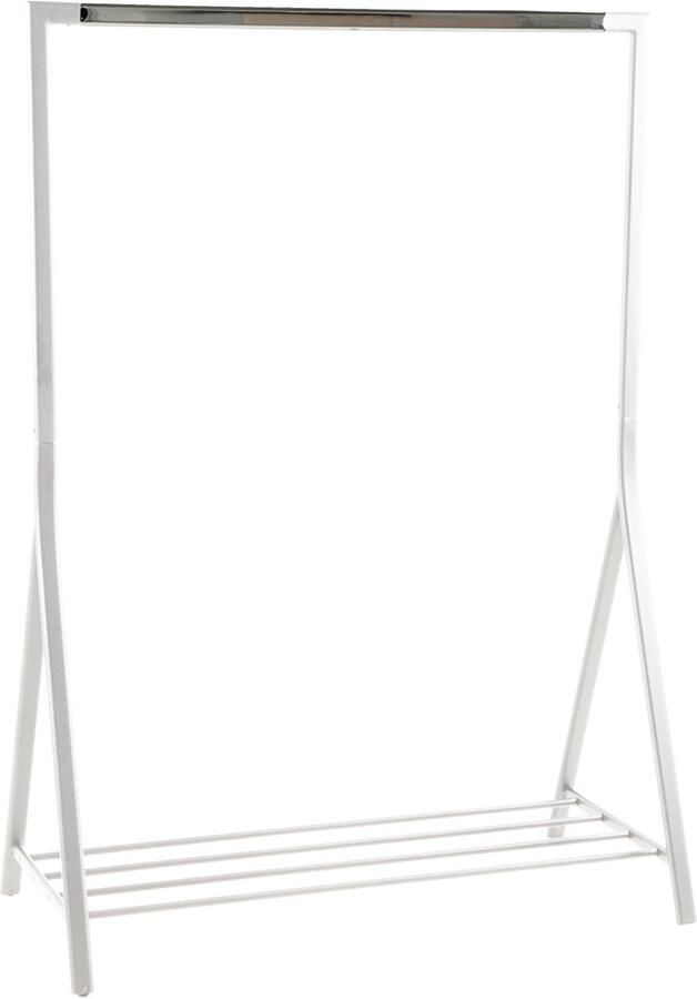 Azomor Wit metalen kledingrek met plank voor slaapkamer en hal