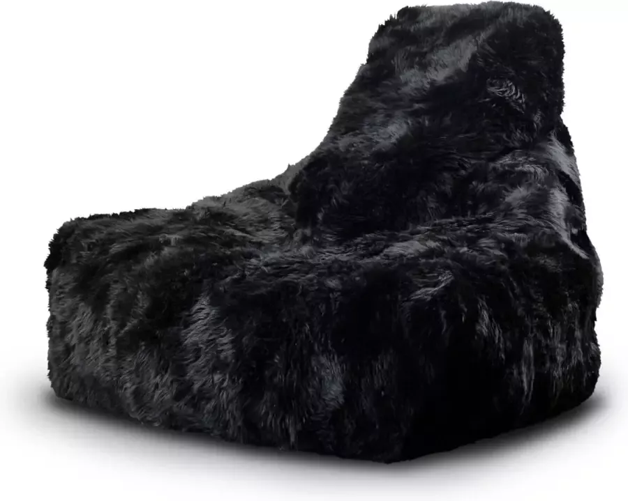 Extreme Lounging b-bag mighty-b sheepskin zwart zitzak volwassenen ergonomisch indoor 100% schapenwol - Foto 1