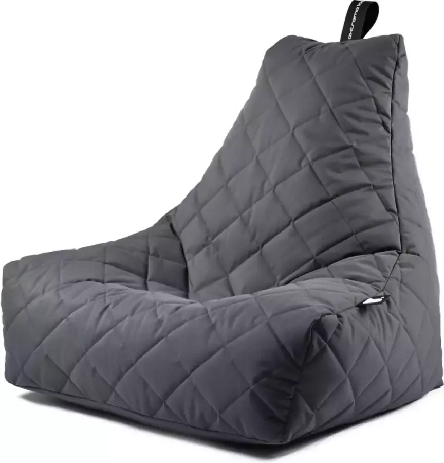 Extreme Lounging b-bag mighty-b quilted grijs zitzak volwassenen ergonomisch weerbestendig outdoor