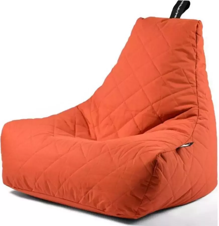 Extreme Lounging b-bag mighty-b quilted oranje zitzak volwassenen ergonomisch weerbestendig outdoor