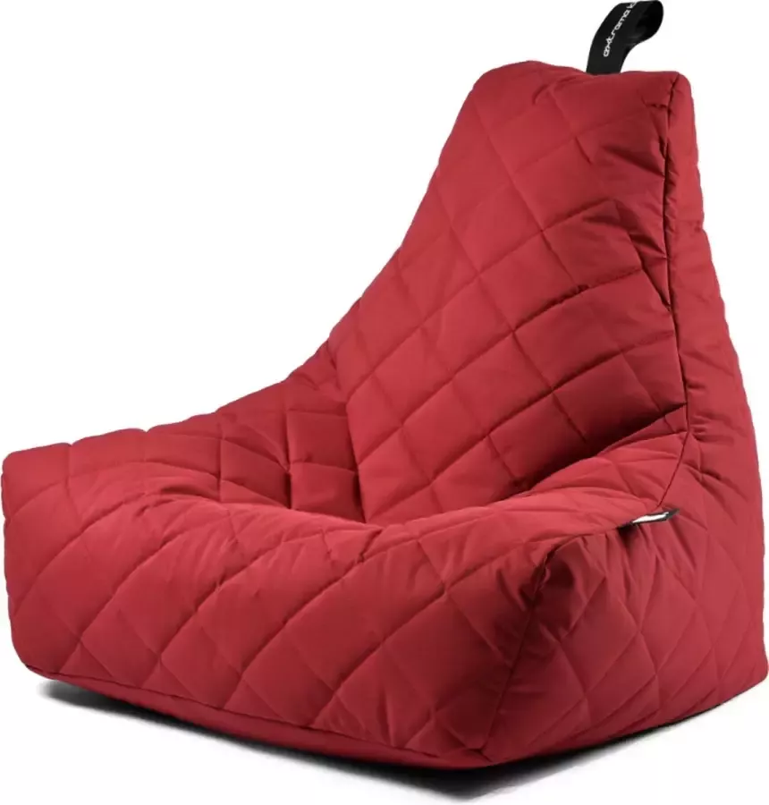 Extreme Lounging b-bag mighty-b quilted rood zitzak volwassenen ergonomisch weerbestendig outdoor
