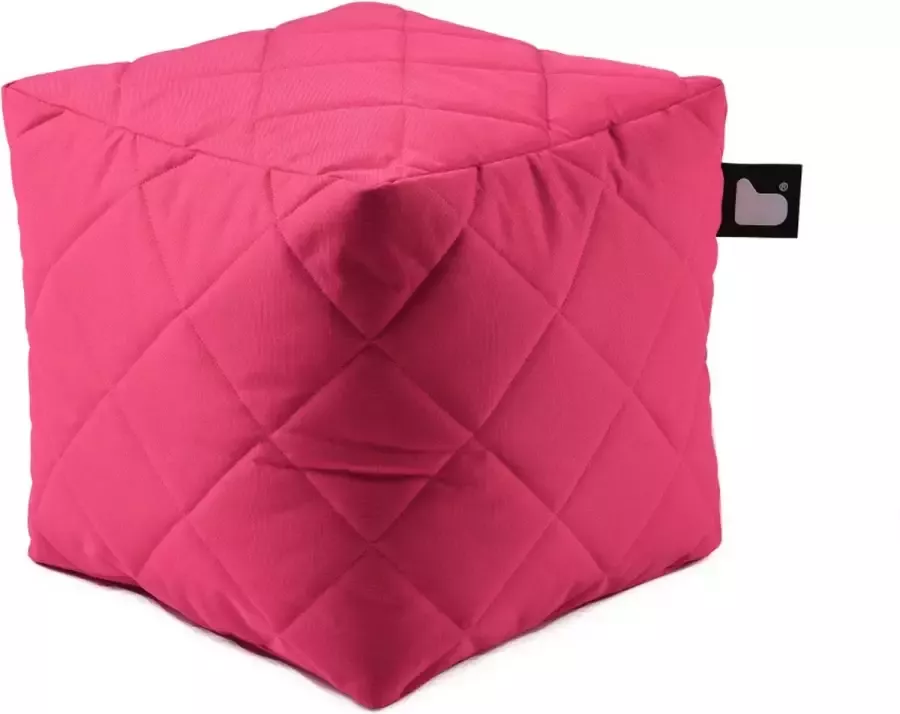 Extreme Lounging b-box quilted poef voor binnen en buiten ergonomische en waterdicht 40x40x40cm pink - Foto 1