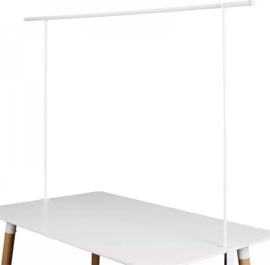 B-home-interieur.be Tafelklem 250 cm STERK WIT verstelbare tafeldecoratiestang tafelklem MAX. 250 cm wit Metalen Decoratieframe