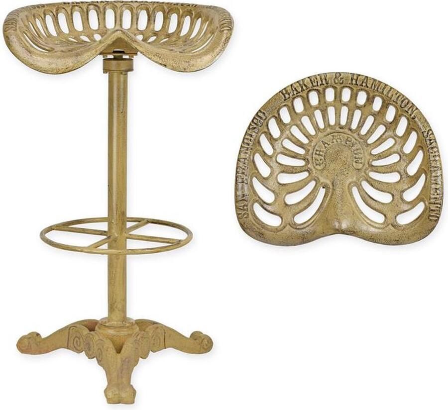 Baakman Beeld Gietijzeren barkruk Bruin Klassiek 78 7 cm hoog