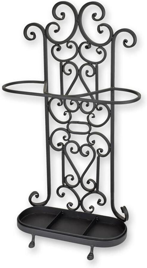 Paraplubak van ijzer – decoratieve ijzeren paraplubak met klassiek design – stevige halaccessoire voor paraplu s wandelstokken of stok