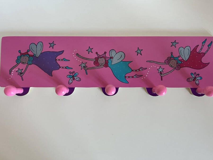 Baby Elfjes Kinderkapstok Roze Feetjes Kapstok Kinderen 's Peuters kamer decoratie Kapstok Roze 5 Haakjes