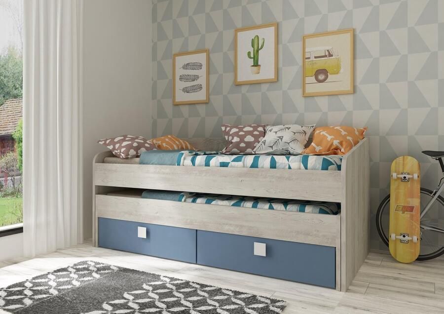 Baby & Tiener Collection Kajuitbed Jules Smokey Blue 90 x 200 cm
