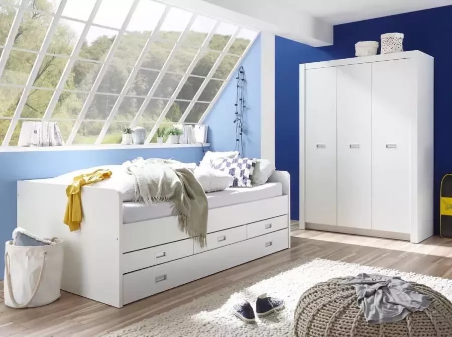 Baby & Tiener Collection Bed Alaska Met Slaaplade 120 x 200 cm Wit - Foto 2