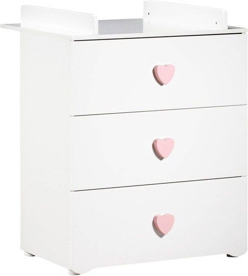 BABY PRICE BABYPRIJS Nieuw Basic 3 laden Pink Heart knoppen