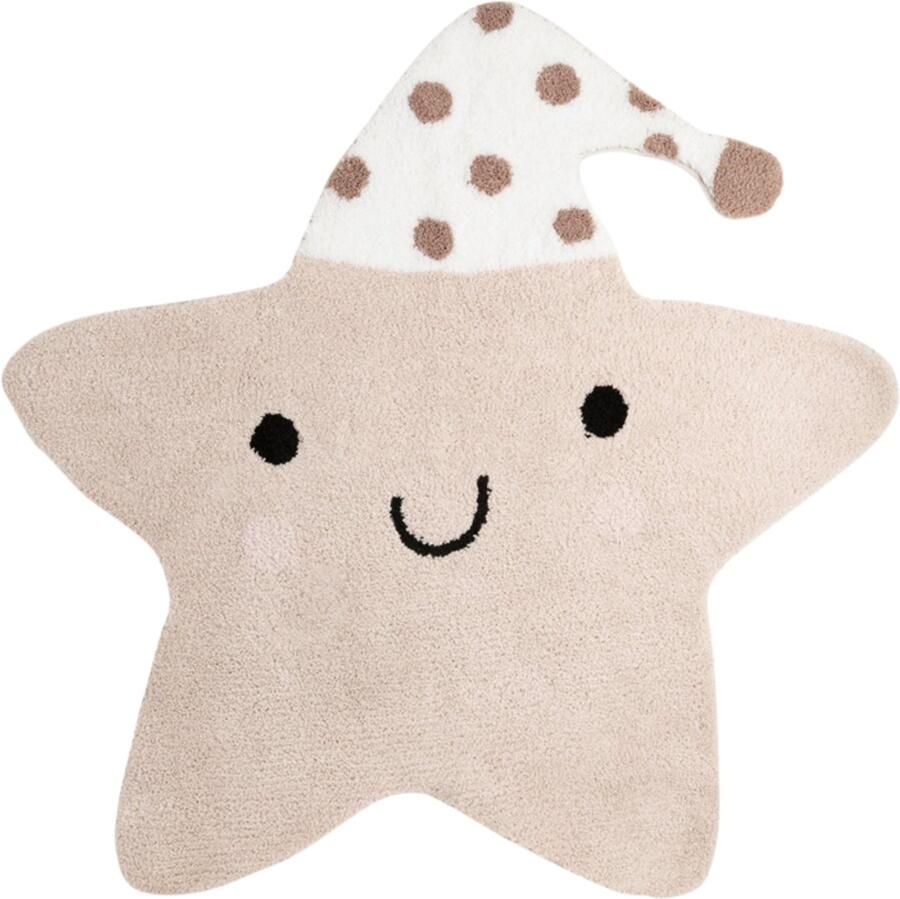 Baby's Only Vloerkleed Ster Heaven Vloerkleed Laagpolig Antislip Kindertapijt Speelkleed Kindermat Vloerkleed voor babykamer & kinderkamer Tapijt Clay Warm Linen 105x100 cm