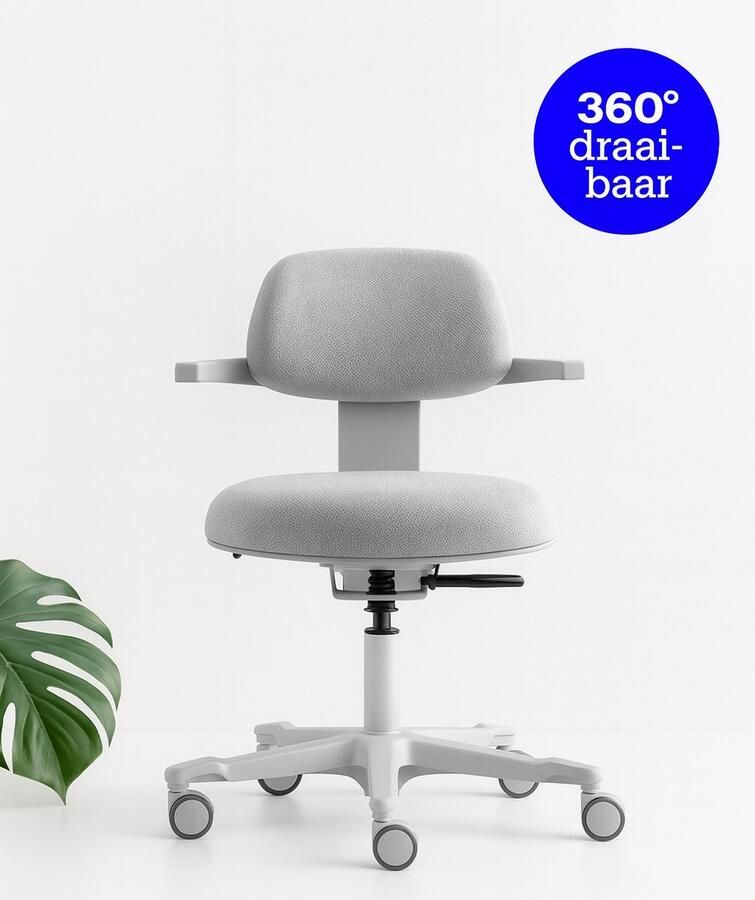 Backerz Ergonomische Werkkruk Bureaustoelen voor Volwassenen Volledig Verstelbaar tot 120kg Office Chair Gamestoel Wit