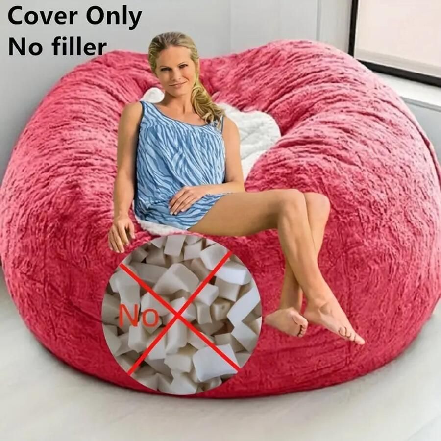 Bajoure Bajouré Nordic – Bean Bag Sofa Cover – Soft Velvet – Ergonomisch & Wasbaar – 152x76 cm Zitzak hoes – Beanbag cover – Lounge stoel – Chill stoel – (zonder vulling)