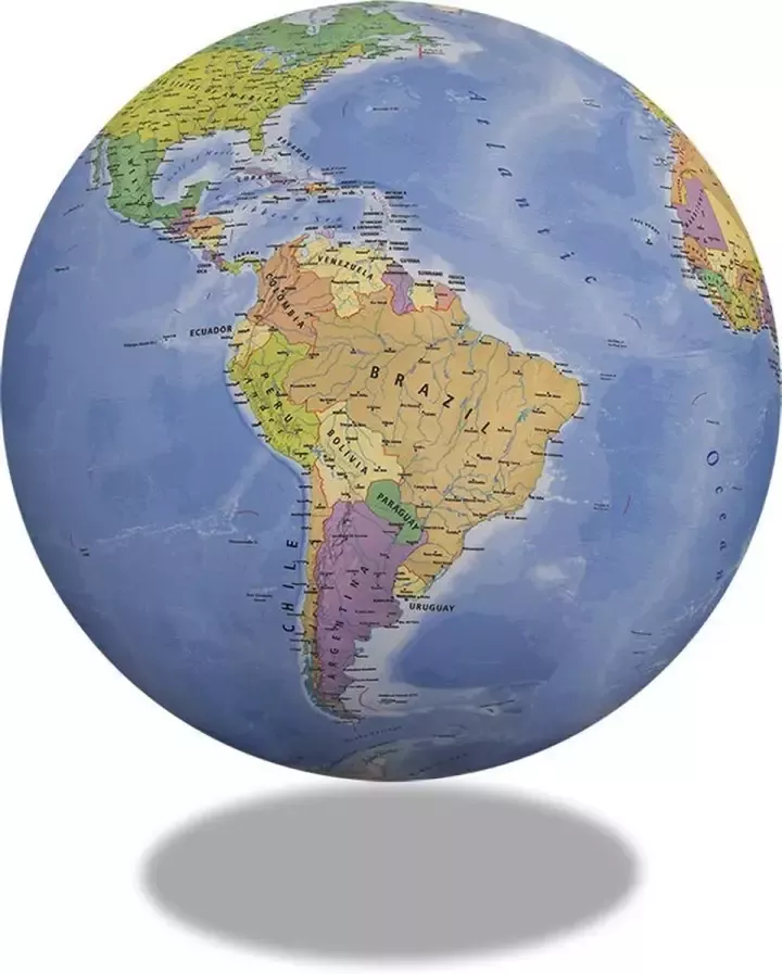 Balanceplanet Wereldbol Opblaasbare globe zitbal 75 cm