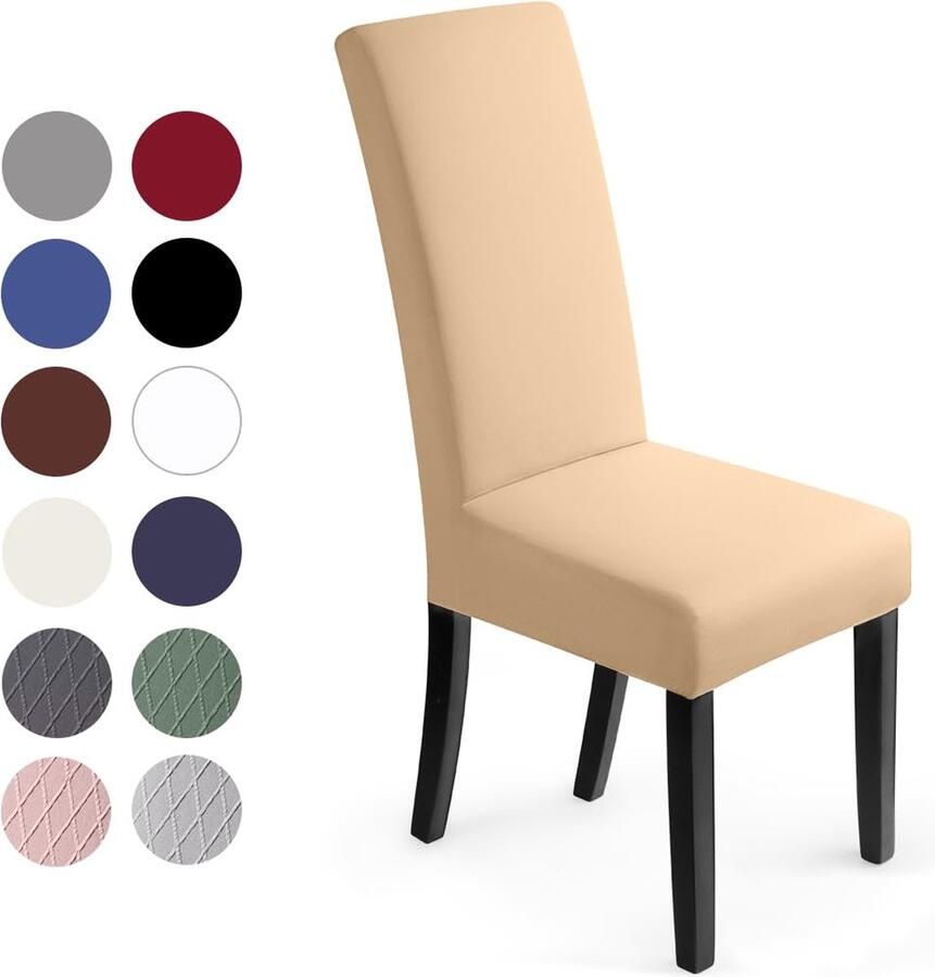 BalladHome stoelbekleding van stretchstof elastische moderne hoes van elastaan elastische stoelovertrekGeschikt voor het decoreren van stoelen tijdens bruiloften feestjes en diners. Bi-elastische spanovertrek; zeer onderhoudsarm duurzaam en universeel - Foto 2