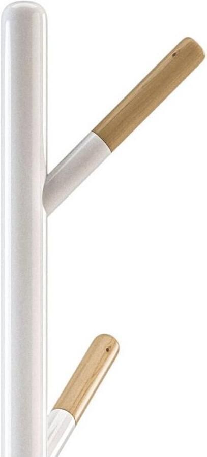 Balvi staande kapstok Alaska wit metaal met Hout