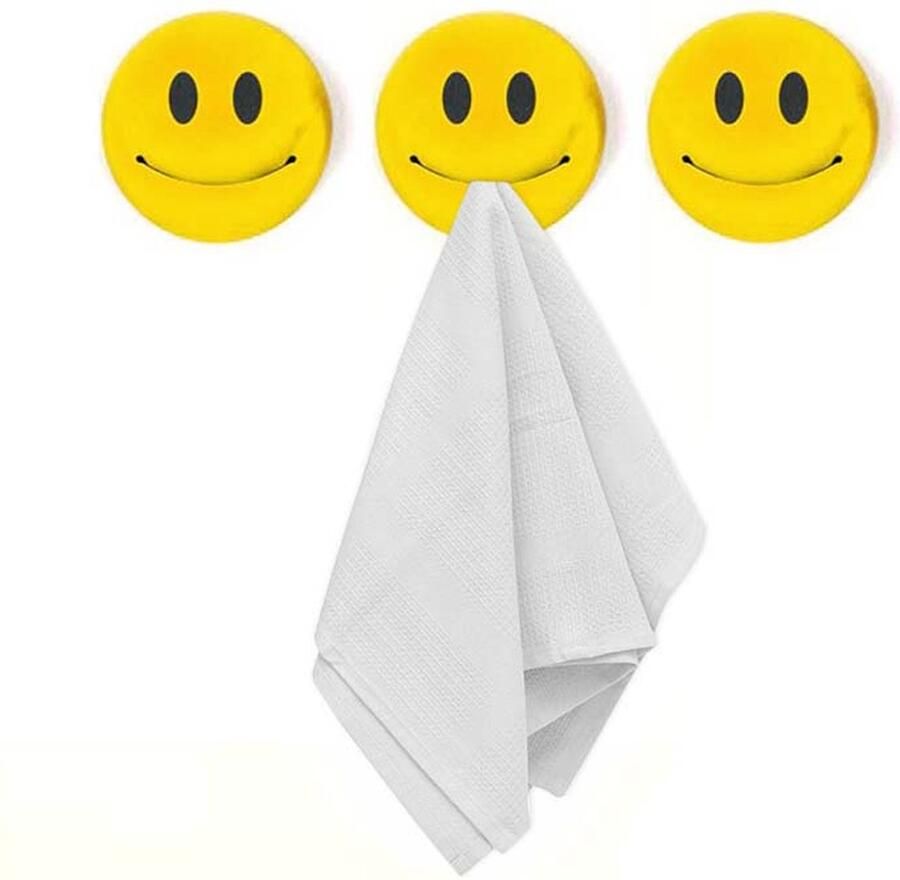 Balvi Vaatdoekhouder Smile 6 X 5 4 Cm Geel 3 Stuks