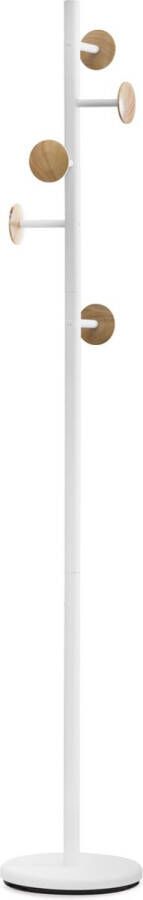 Balvi Kapstok Shiitake 174 5 X 28 5 Cm Staal hout Wit bruin